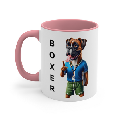 Boxer "Training Begins After Coffee." Ceramic Mug (11oz, 15oz)