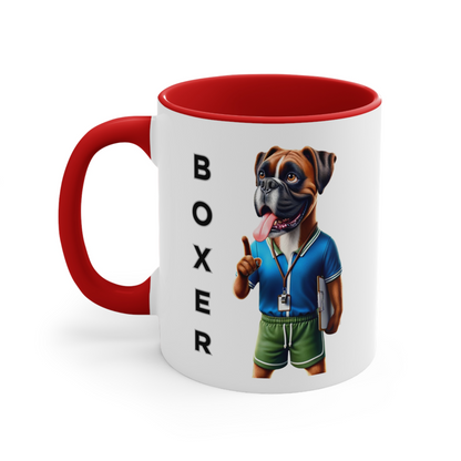 Boxer "Training Begins After Coffee." Ceramic Mug (11oz, 15oz)