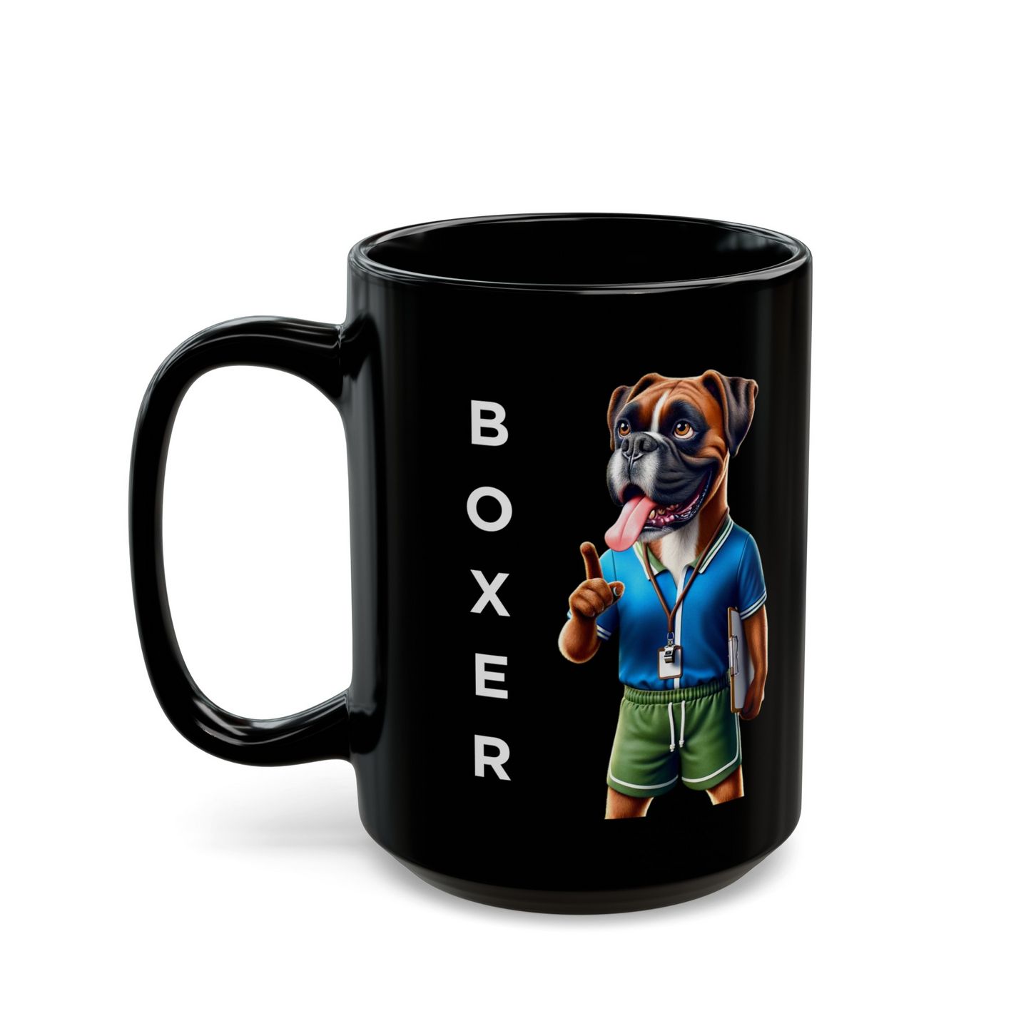 Boxer "Training Begins After Coffee." Ceramic Mug (11oz, 15oz)