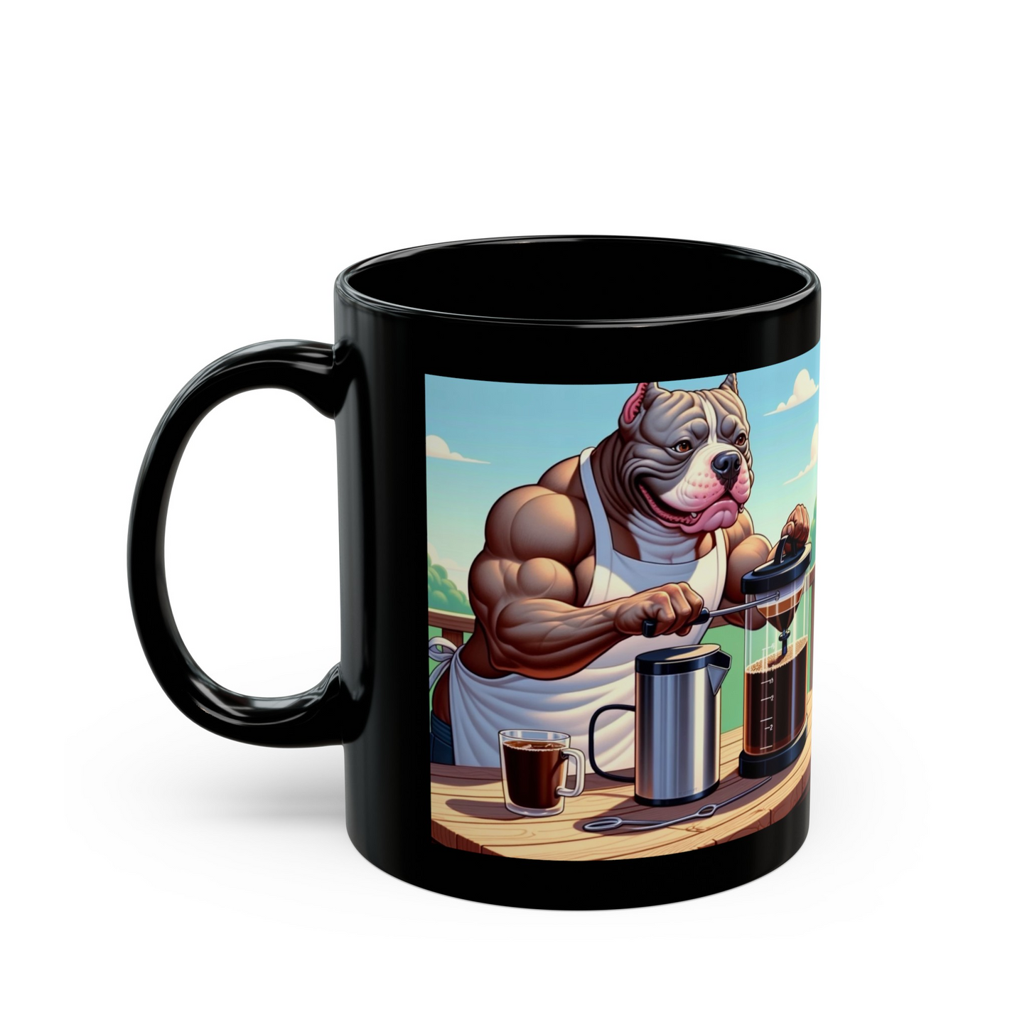 American Bully -Cold Press Coffee-"Chilled Strength Brew" Ceramic Mug (11oz, 15oz)