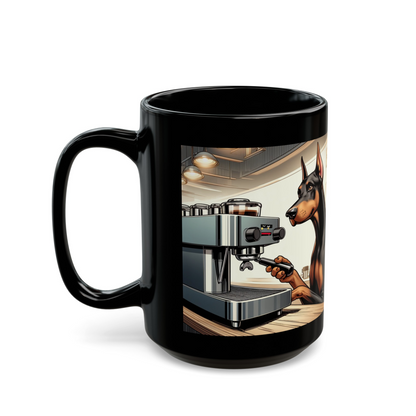 Doberman -Espresso Coffee- Ceramic Mug (11oz, 15oz)