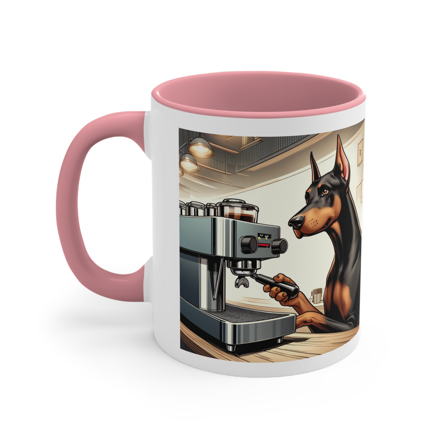 Doberman -Espresso Coffee- Ceramic Mug (11oz, 15oz)