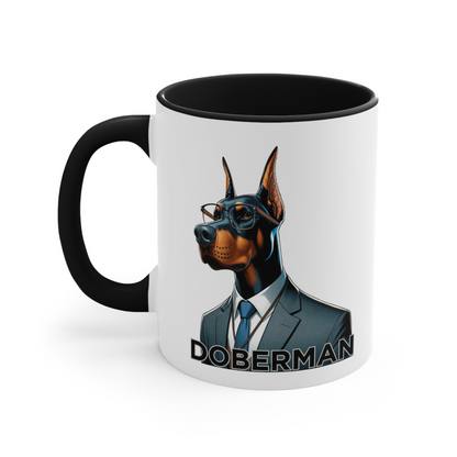 Doberman" Sustain the Caffeine" Ceramic Mug (11oz, 15oz)