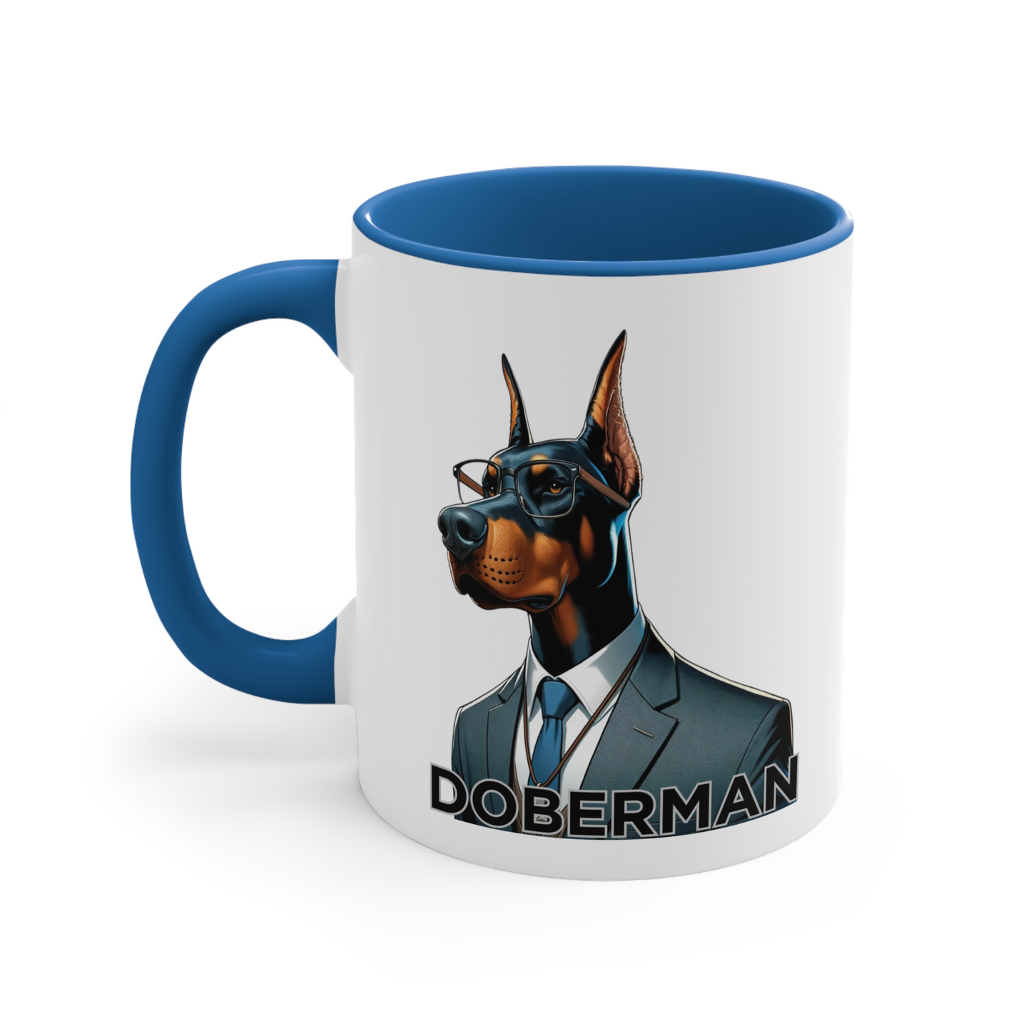 Doberman" Sustain the Caffeine" Ceramic Mug (11oz, 15oz)