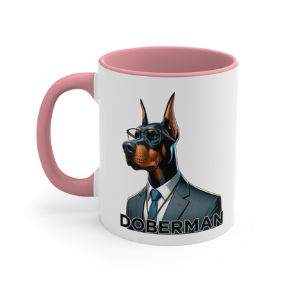 Doberman" Sustain the Caffeine" Ceramic Mug (11oz, 15oz)