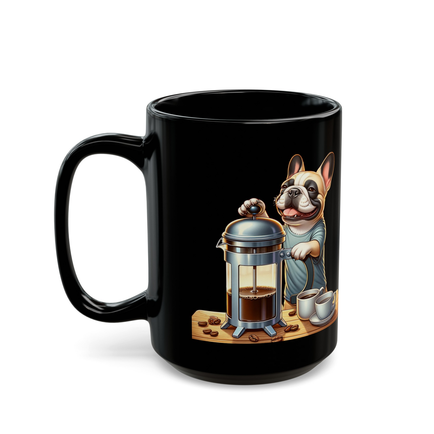 French Bulldog "French Press Preferred" Ceramic Mug (11oz, 15oz)