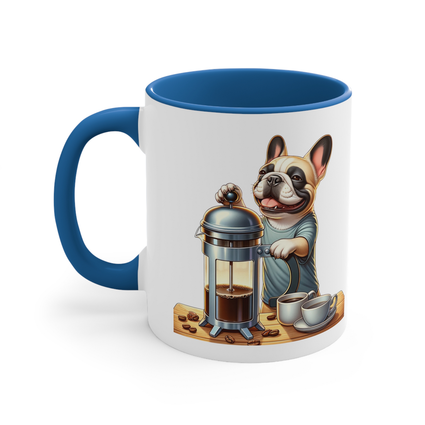 French Bulldog "French Press Preferred" Ceramic Mug (11oz, 15oz)