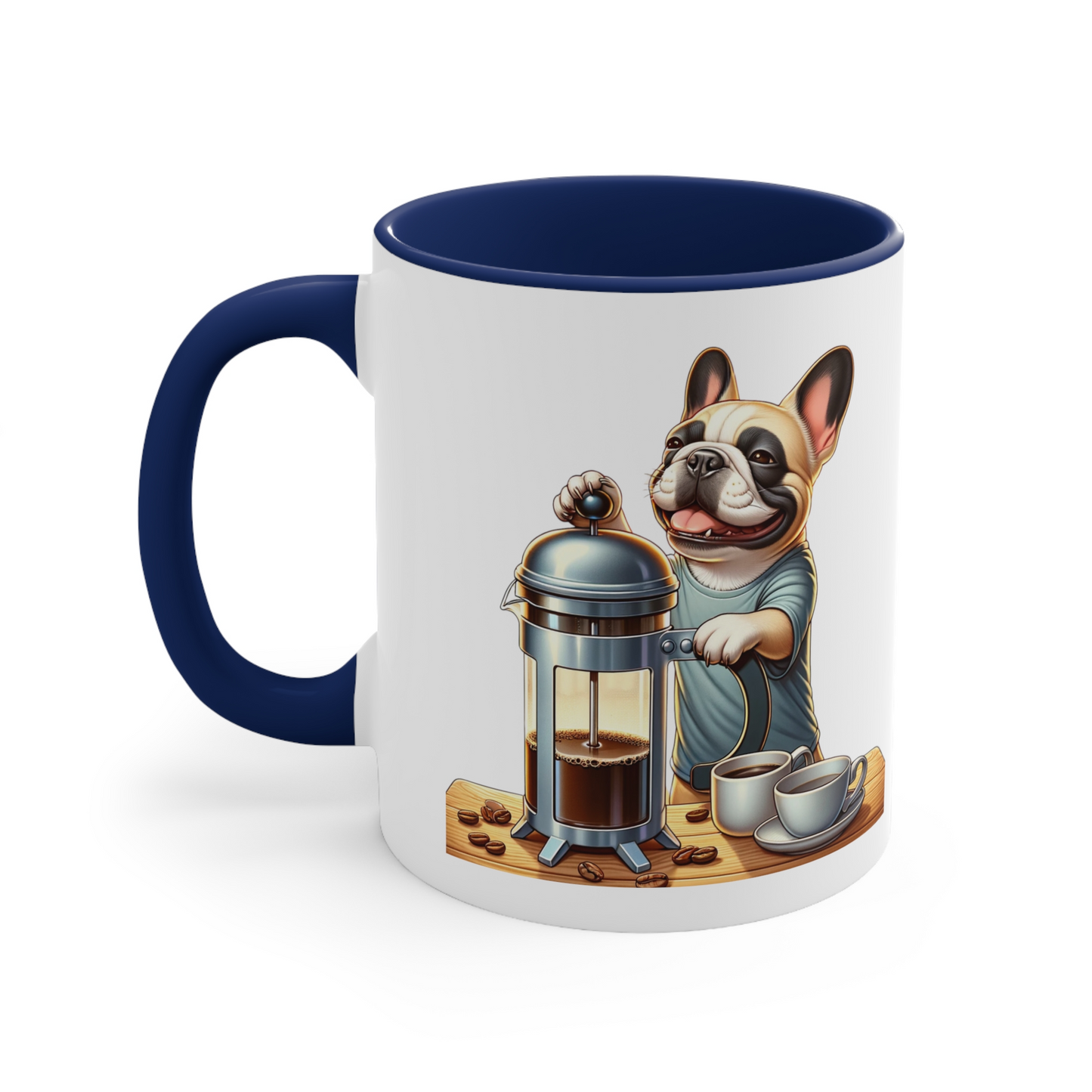 French Bulldog "French Press Preferred" Ceramic Mug (11oz, 15oz)