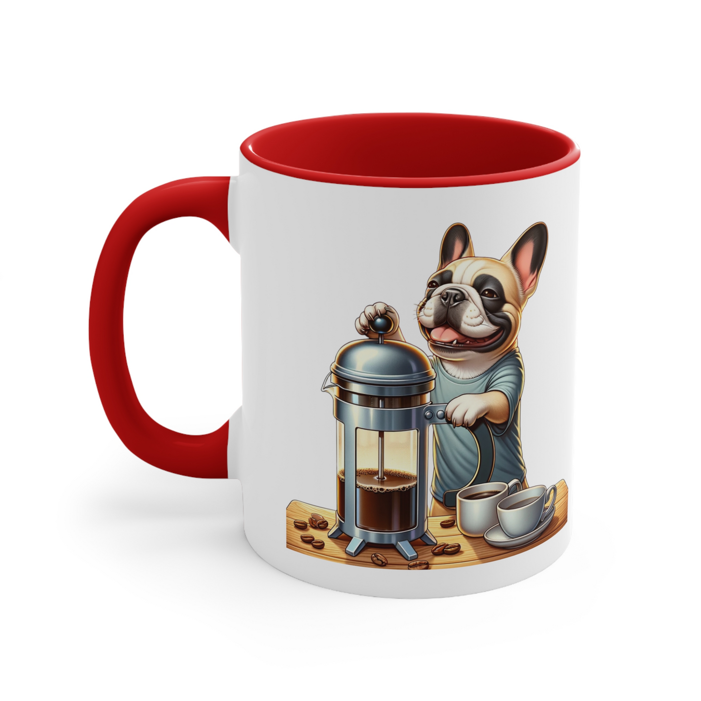 French Bulldog "French Press Preferred" Ceramic Mug (11oz, 15oz)