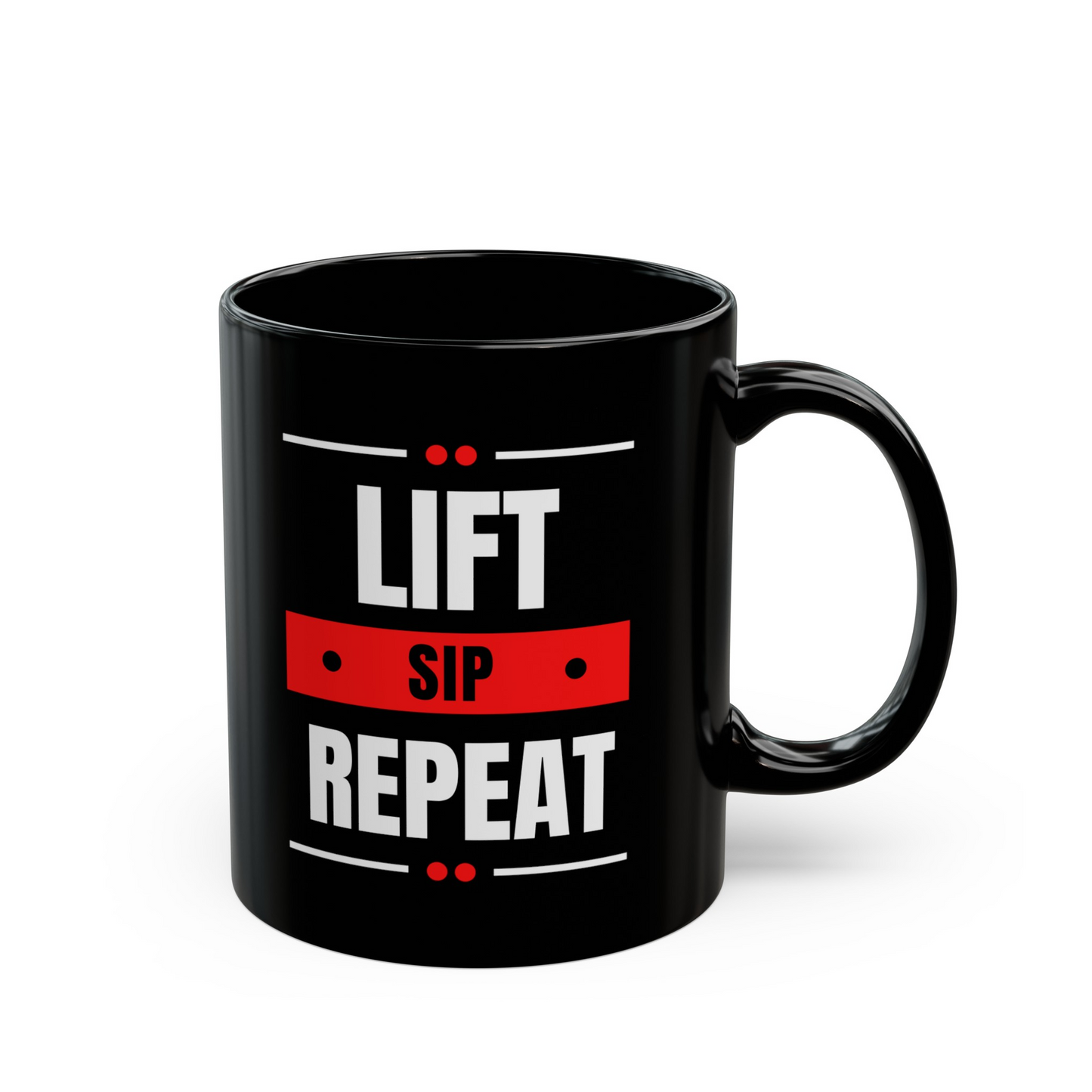 French Bulldog "Lift-Sip-Repeat" Ceramic Mug (11oz, 15oz)