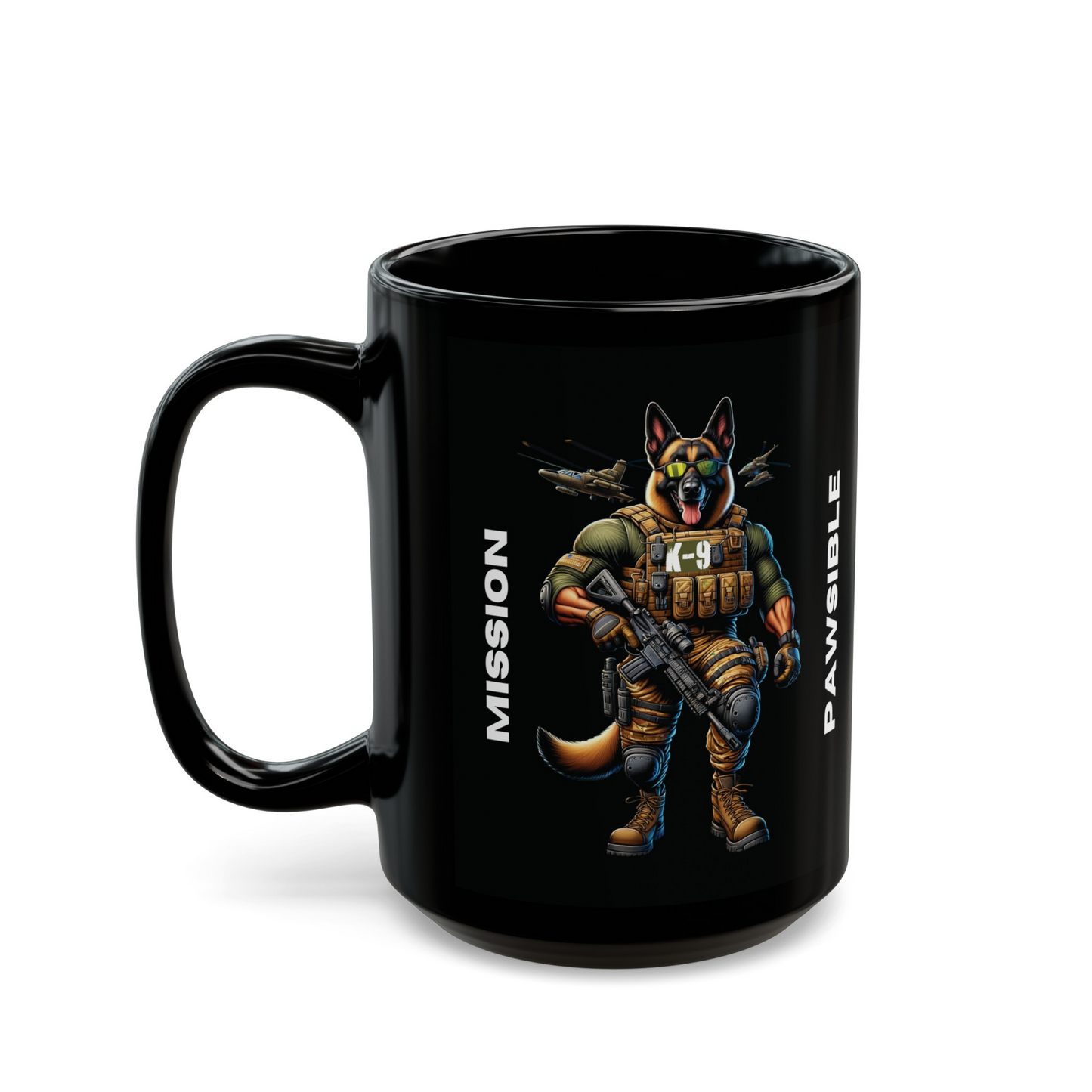 K9 Tactical "Mission Pawsible" Ceramic Mug (11oz, 15oz)