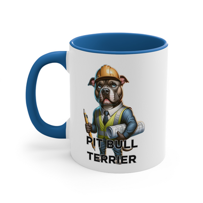 Pitbull Terrier "Schedule Supervise Sip." Ceramic Mug (11oz, 15oz)