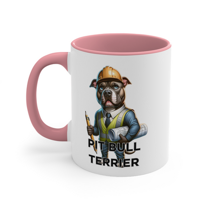 Pitbull Terrier "Schedule Supervise Sip." Ceramic Mug (11oz, 15oz)