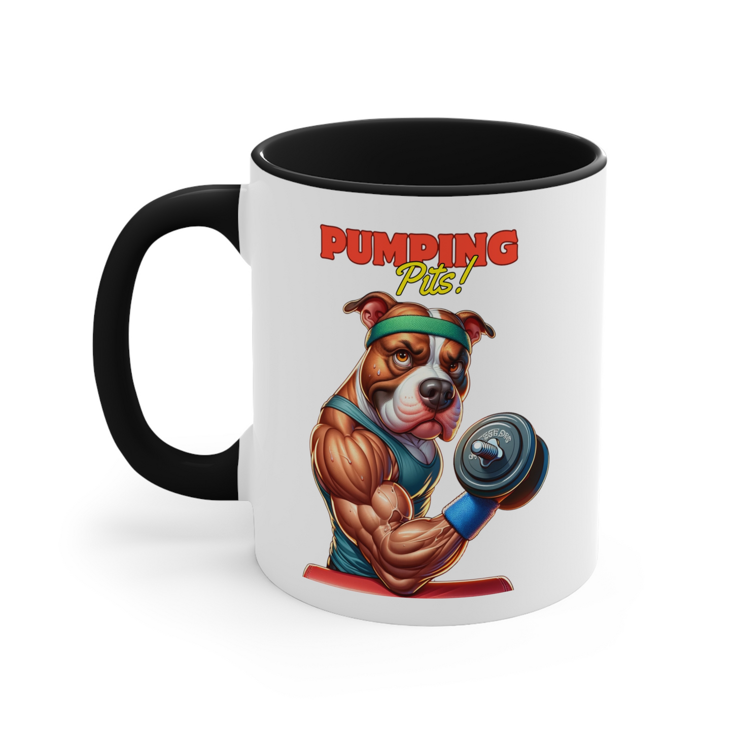 Pitbull Pumping Pits Ceramic Mug, (11oz, 15oz)