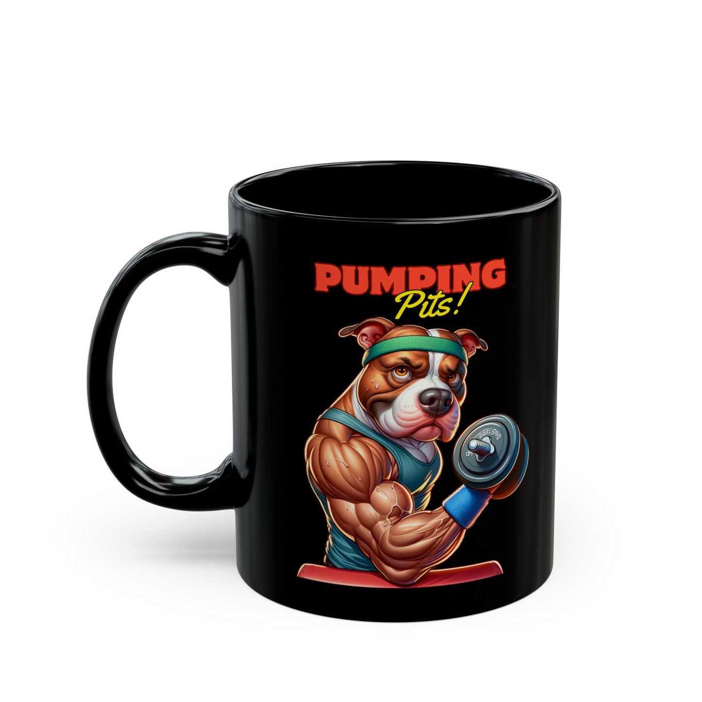 Pitbull Pumping Pits Ceramic Mug, (11oz, 15oz)