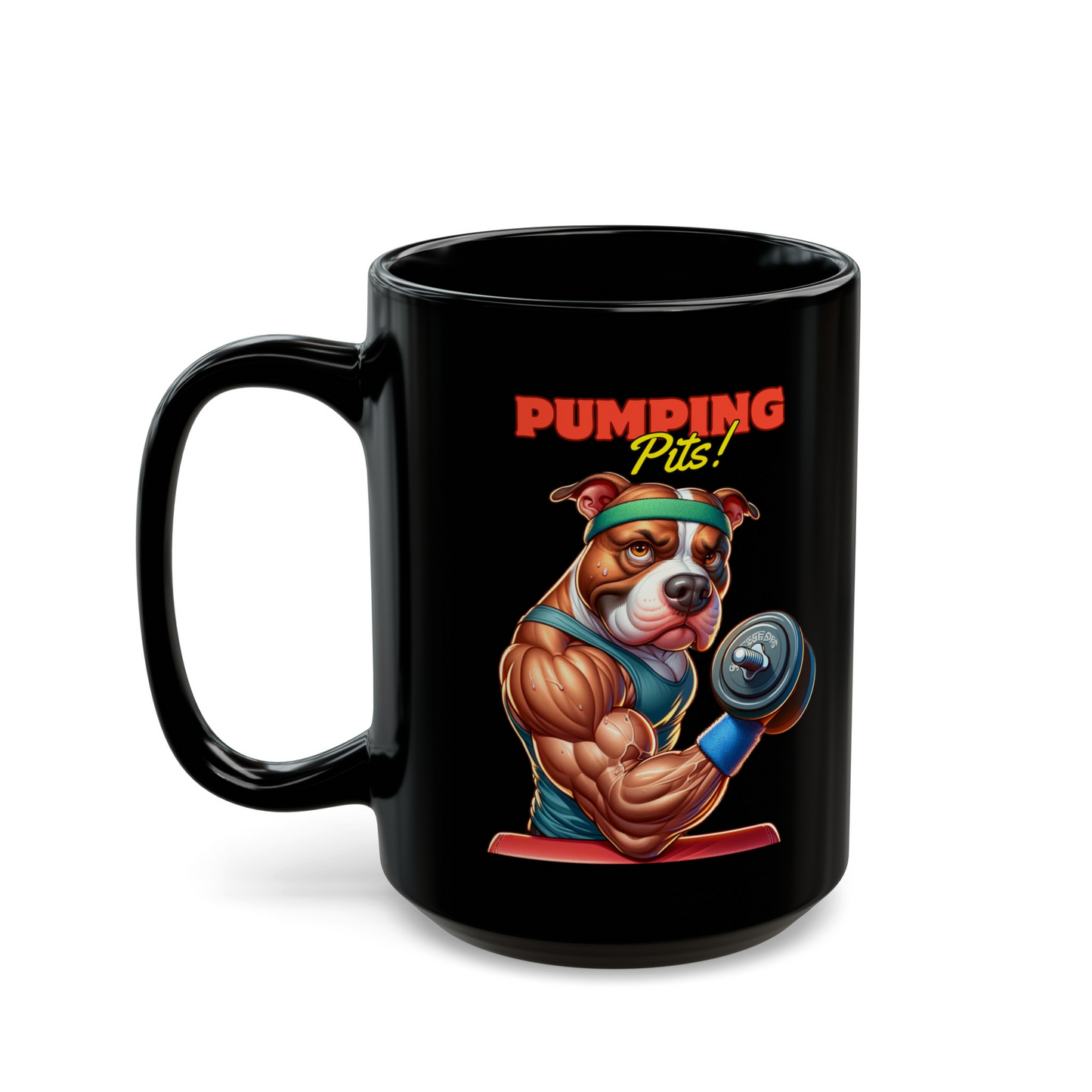 Pitbull Pumping Pits Ceramic Mug, (11oz, 15oz)