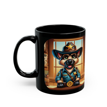 K9 Sheriff "Sheriff's Brew- The Law of Coffee!" Ceramic Mug (11oz, 15oz)