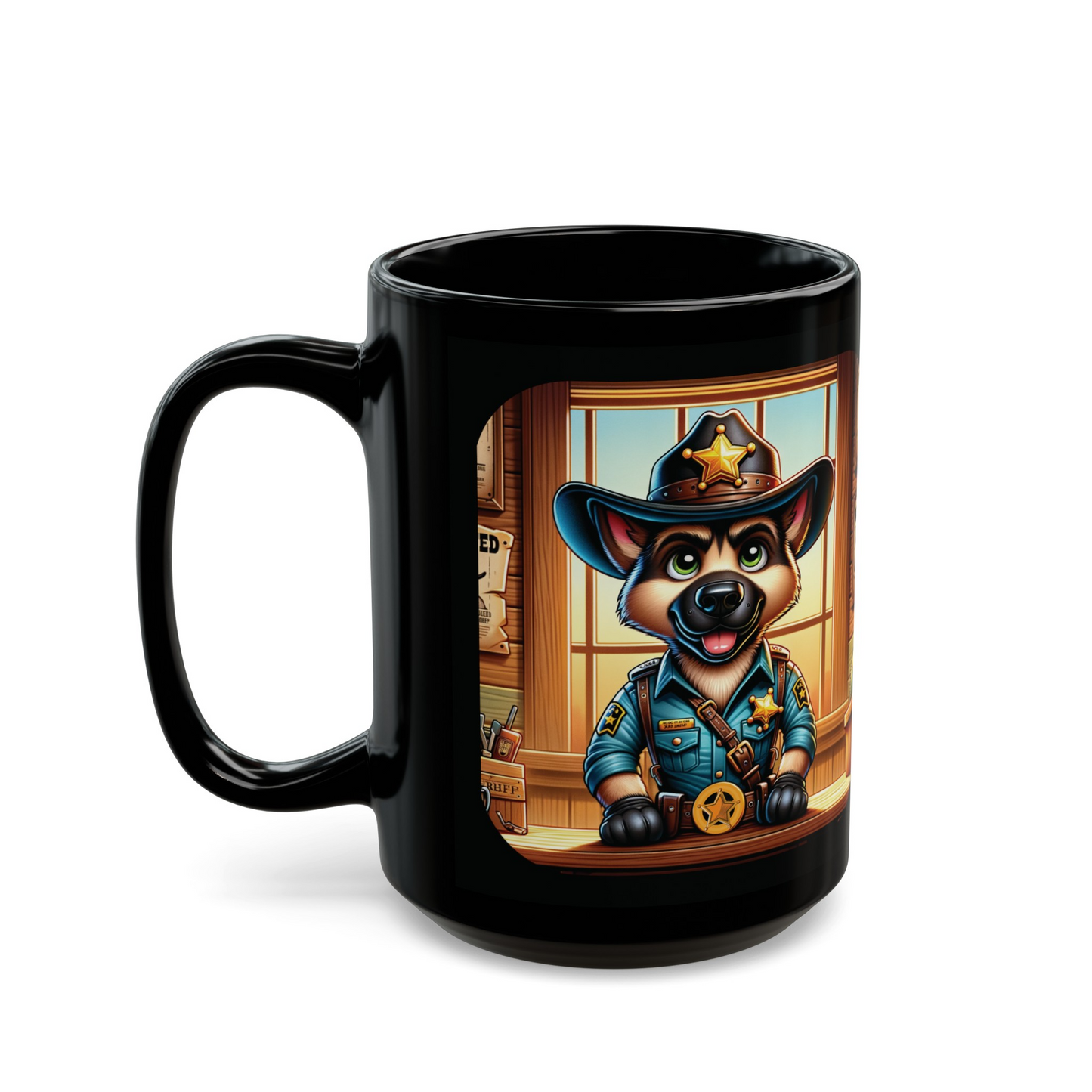 K9 Sheriff "Sheriff's Brew- The Law of Coffee!" Ceramic Mug (11oz, 15oz)