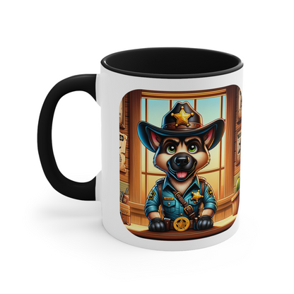 K9 Sheriff "Sheriff's Brew- The Law of Coffee!" Ceramic Mug (11oz, 15oz)