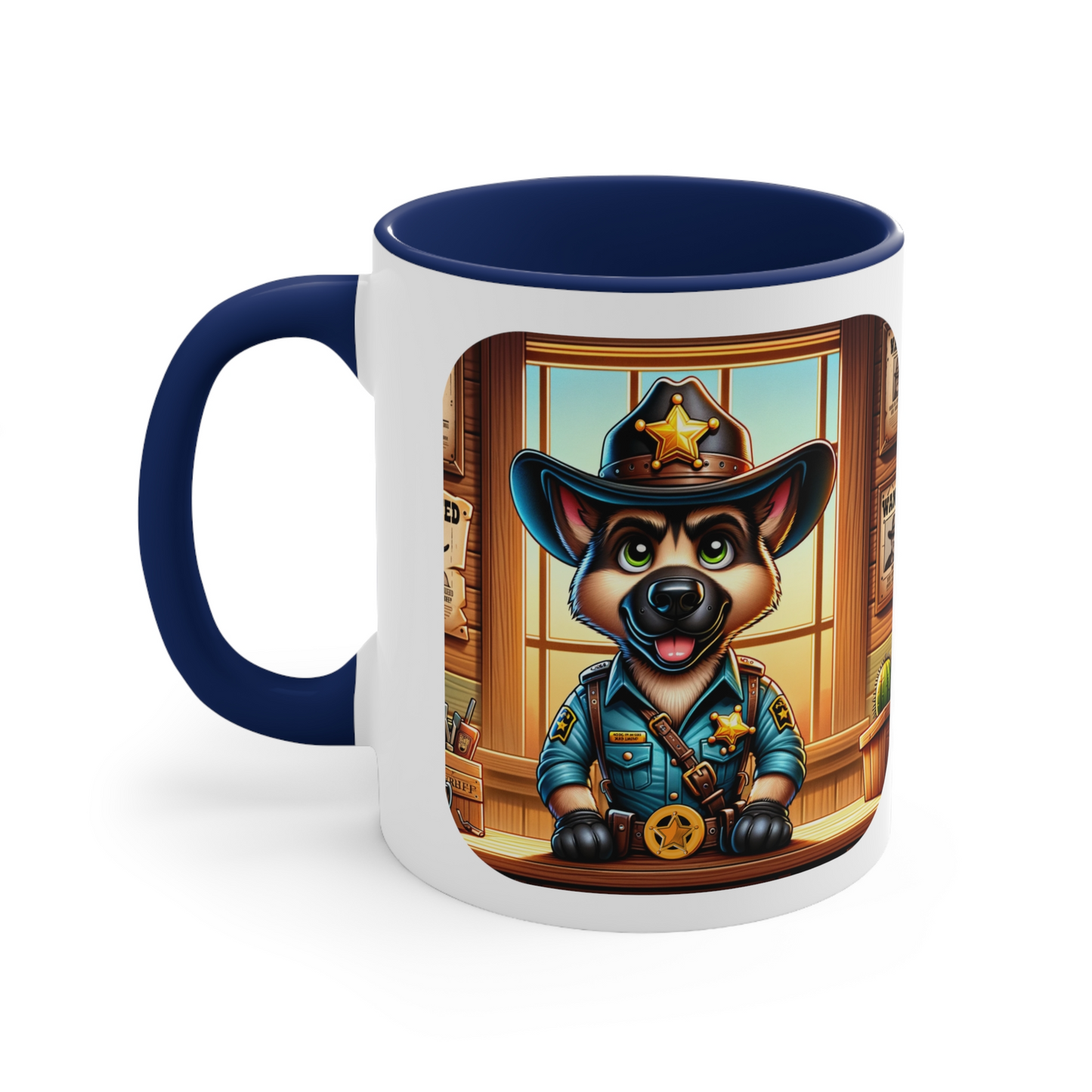 K9 Sheriff "Sheriff's Brew- The Law of Coffee!" Ceramic Mug (11oz, 15oz)