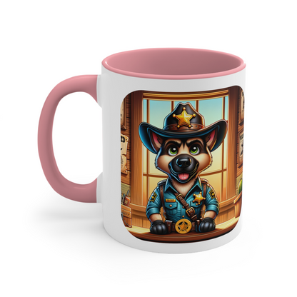 K9 Sheriff "Sheriff's Brew- The Law of Coffee!" Ceramic Mug (11oz, 15oz)