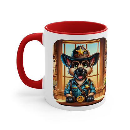 K9 Sheriff "Sheriff's Brew- The Law of Coffee!" Ceramic Mug (11oz, 15oz)